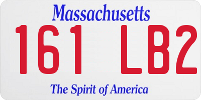 MA license plate 161LB2