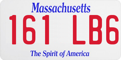 MA license plate 161LB6