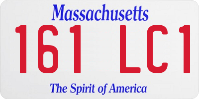 MA license plate 161LC1