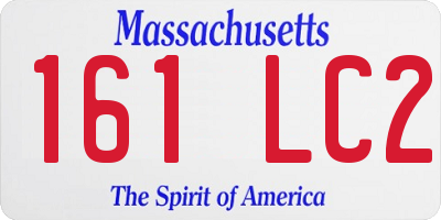 MA license plate 161LC2