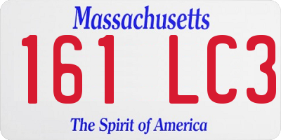 MA license plate 161LC3