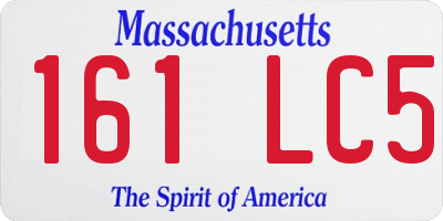 MA license plate 161LC5
