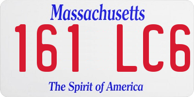MA license plate 161LC6