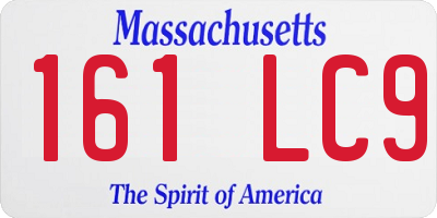 MA license plate 161LC9