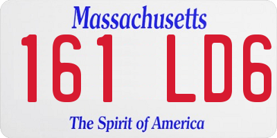 MA license plate 161LD6