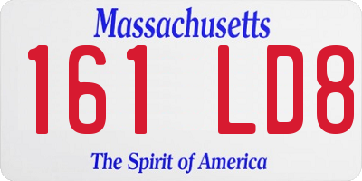 MA license plate 161LD8