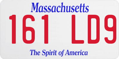 MA license plate 161LD9