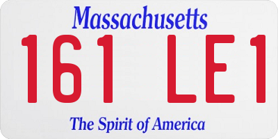 MA license plate 161LE1