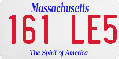 MA license plate 161LE5