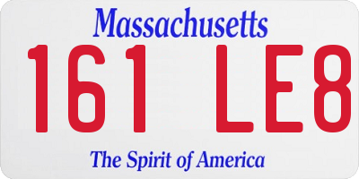 MA license plate 161LE8