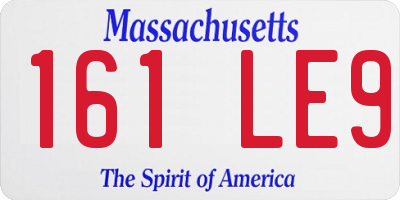 MA license plate 161LE9