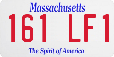 MA license plate 161LF1