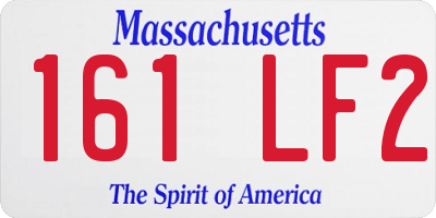 MA license plate 161LF2