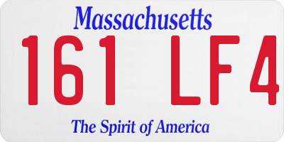 MA license plate 161LF4