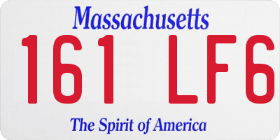 MA license plate 161LF6