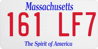 MA license plate 161LF7