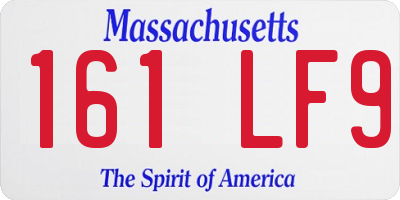 MA license plate 161LF9