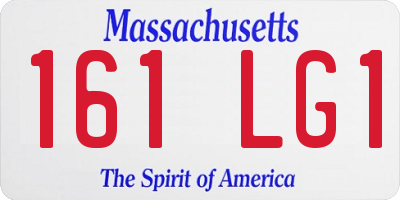 MA license plate 161LG1