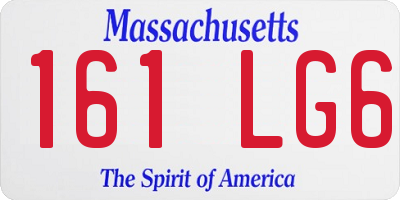 MA license plate 161LG6