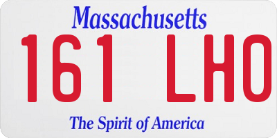 MA license plate 161LH0