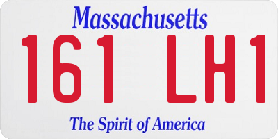 MA license plate 161LH1