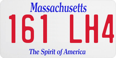 MA license plate 161LH4