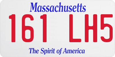 MA license plate 161LH5