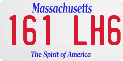 MA license plate 161LH6