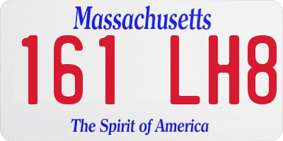 MA license plate 161LH8