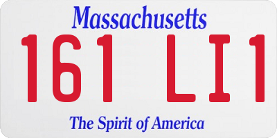 MA license plate 161LI1