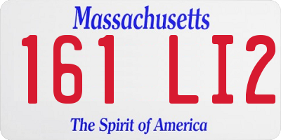 MA license plate 161LI2