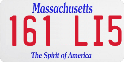 MA license plate 161LI5
