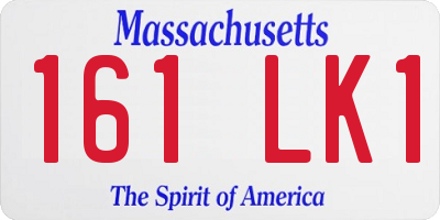 MA license plate 161LK1