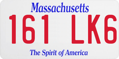 MA license plate 161LK6