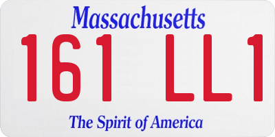 MA license plate 161LL1