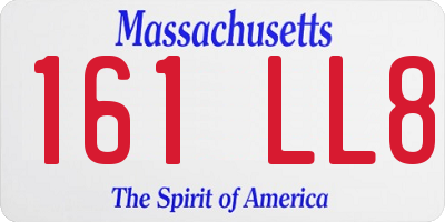 MA license plate 161LL8