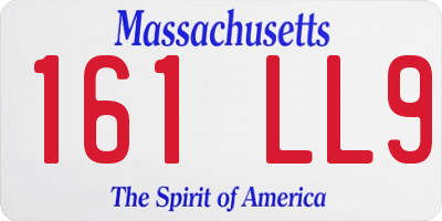 MA license plate 161LL9