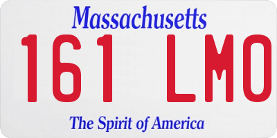MA license plate 161LM0
