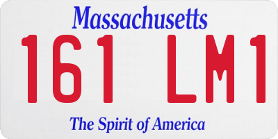 MA license plate 161LM1