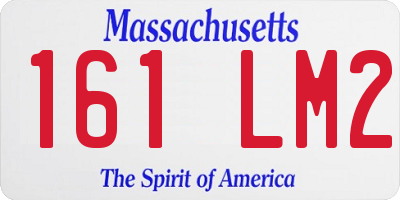 MA license plate 161LM2