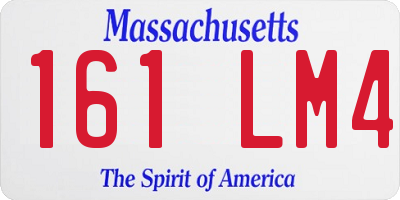 MA license plate 161LM4