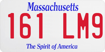 MA license plate 161LM9