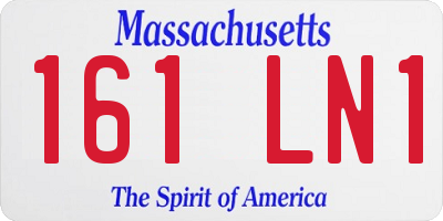 MA license plate 161LN1