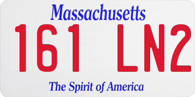 MA license plate 161LN2
