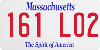 MA license plate 161LO2