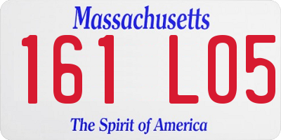 MA license plate 161LO5