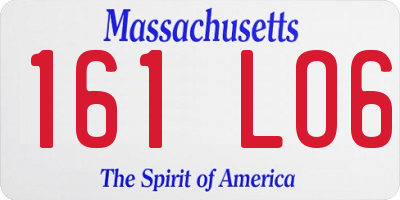 MA license plate 161LO6