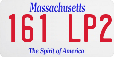 MA license plate 161LP2