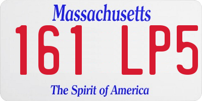 MA license plate 161LP5