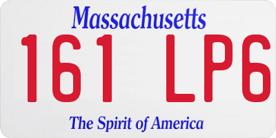 MA license plate 161LP6
